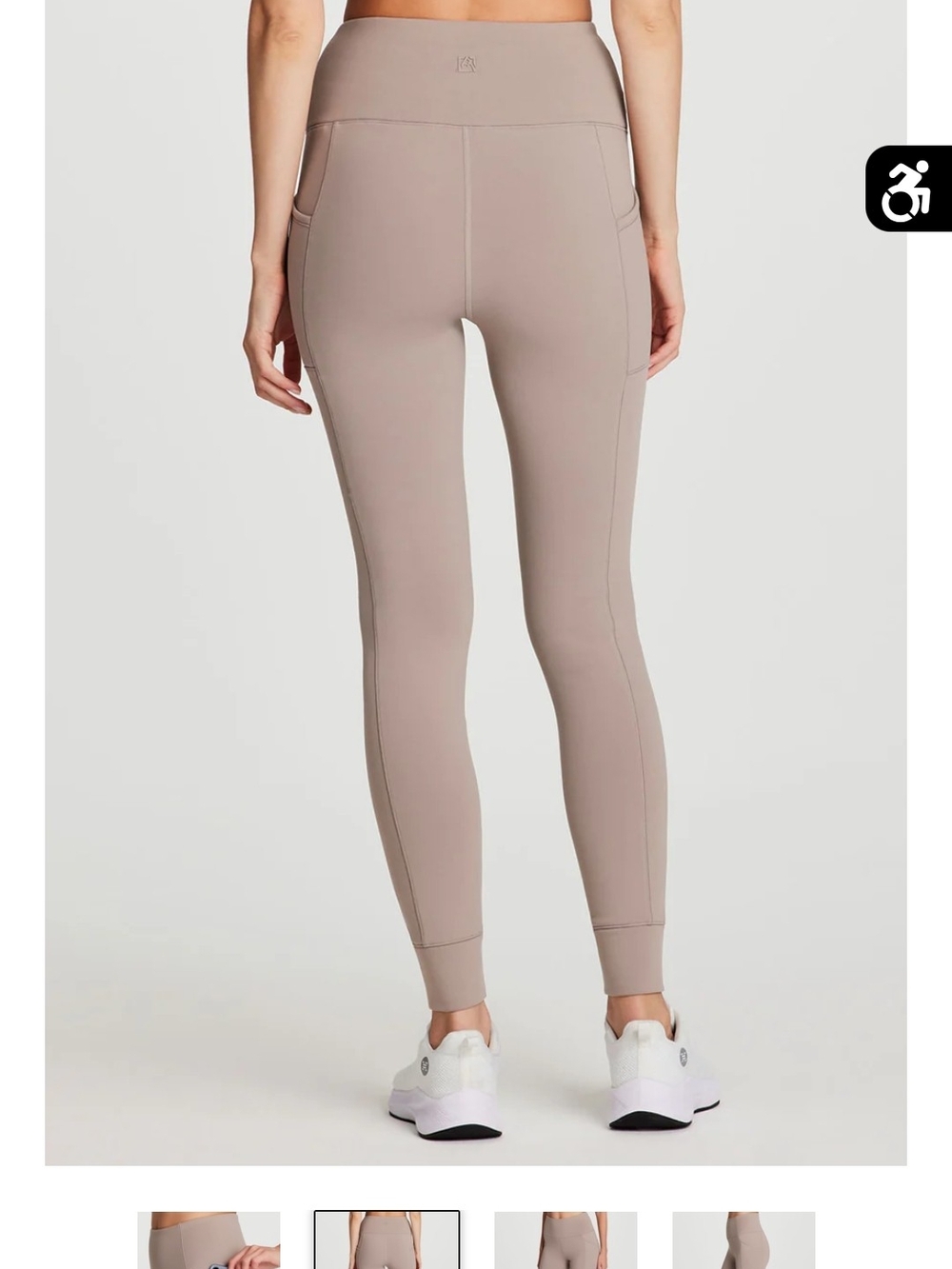 Avalanche Fleece Lined High-Rise Pocket Leggings in Taupe, Brand New With Tags